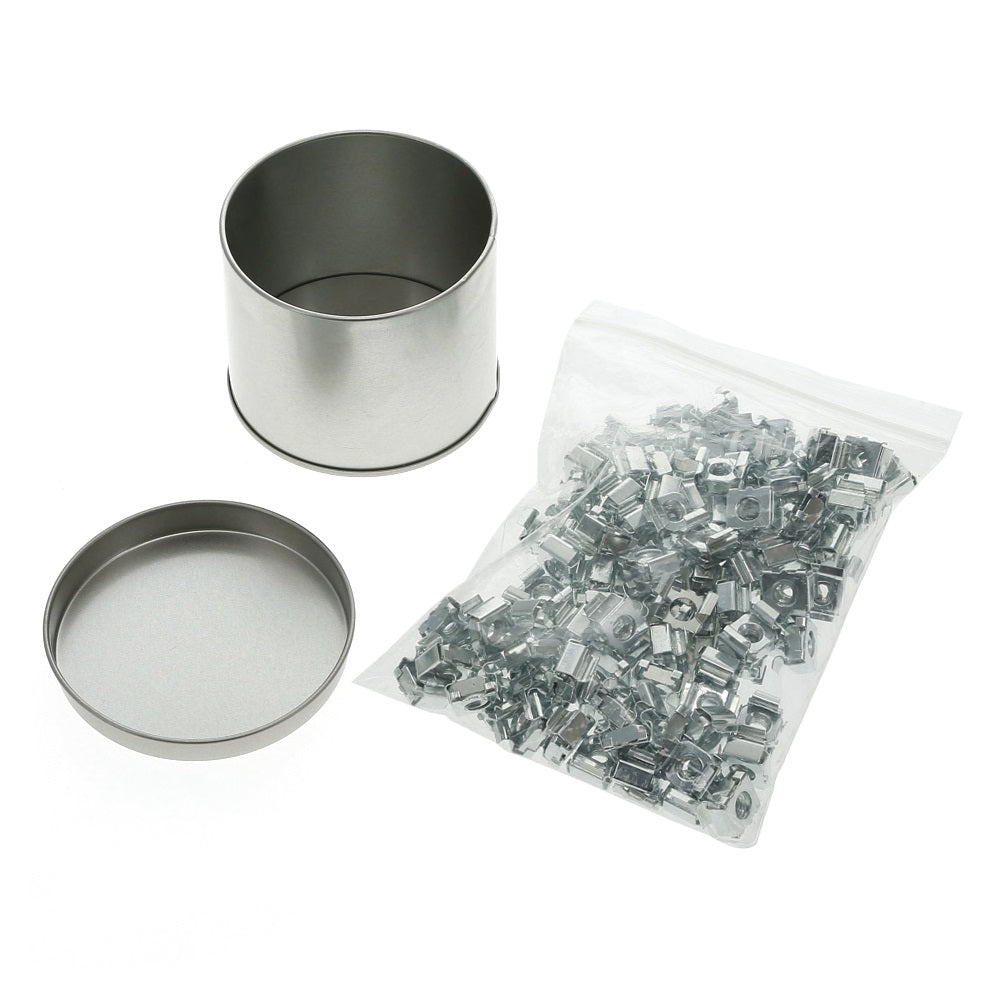 #10-32 Cage Nuts, 100-pack Tin Can #10-32 Cage Nuts, 100-pack Tin Can